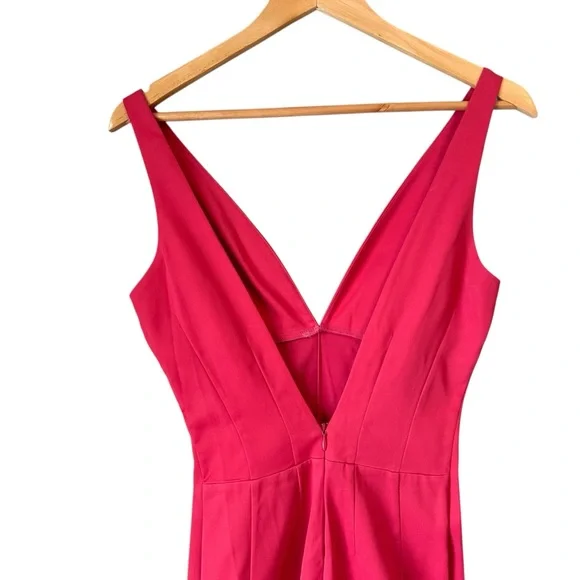 Vintage D&G Dolce & Gabbana Pink Cocktail Sleeveless Deep Plunge Dress, Size 4 - Picture 7 of 16